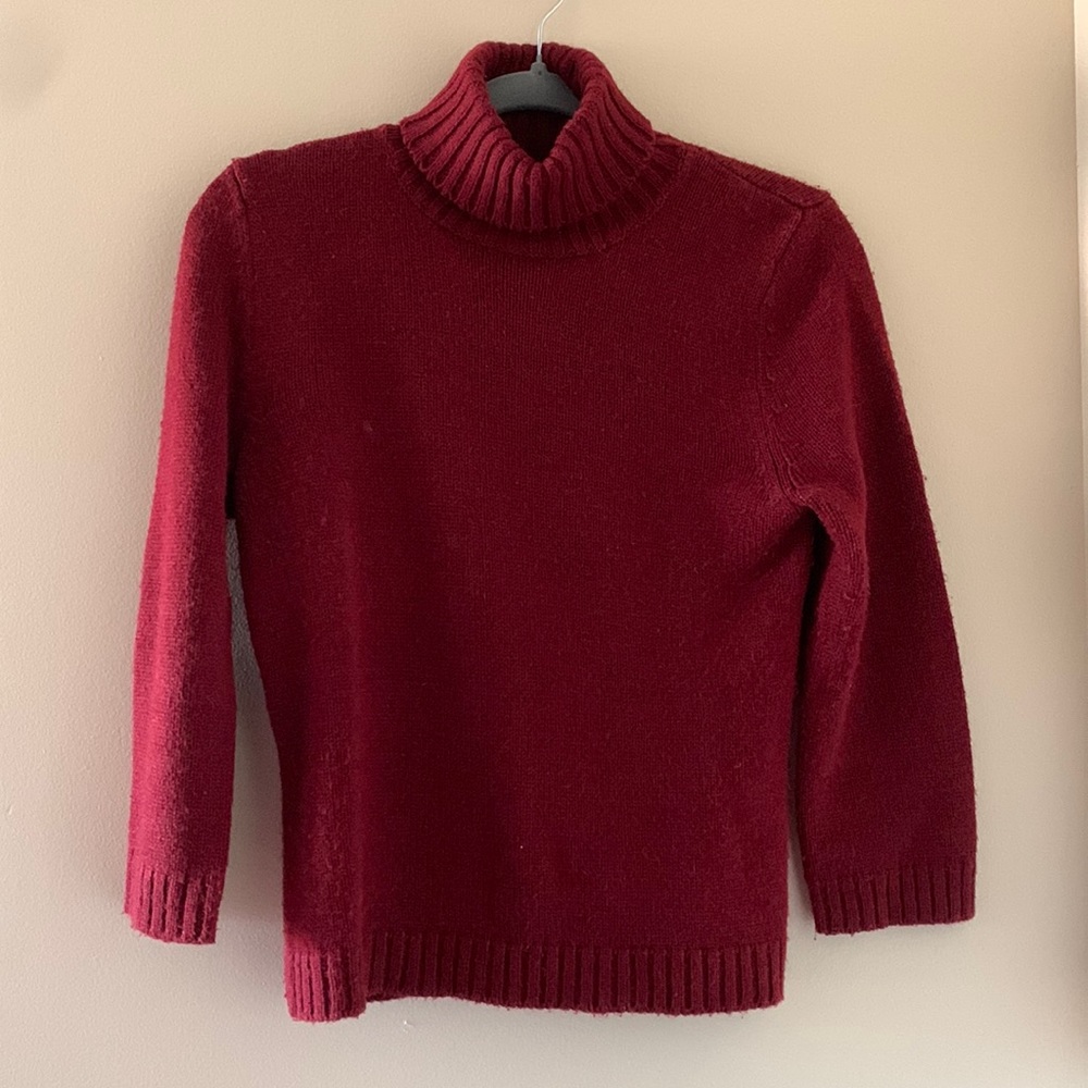 Maroon turtleneck sweater